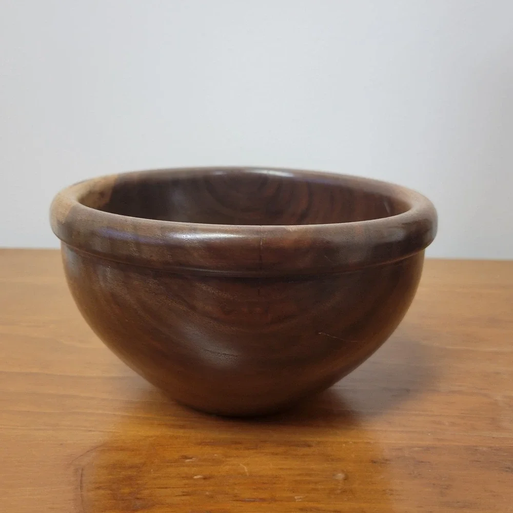 Solid black Walnut Wooden Bowl